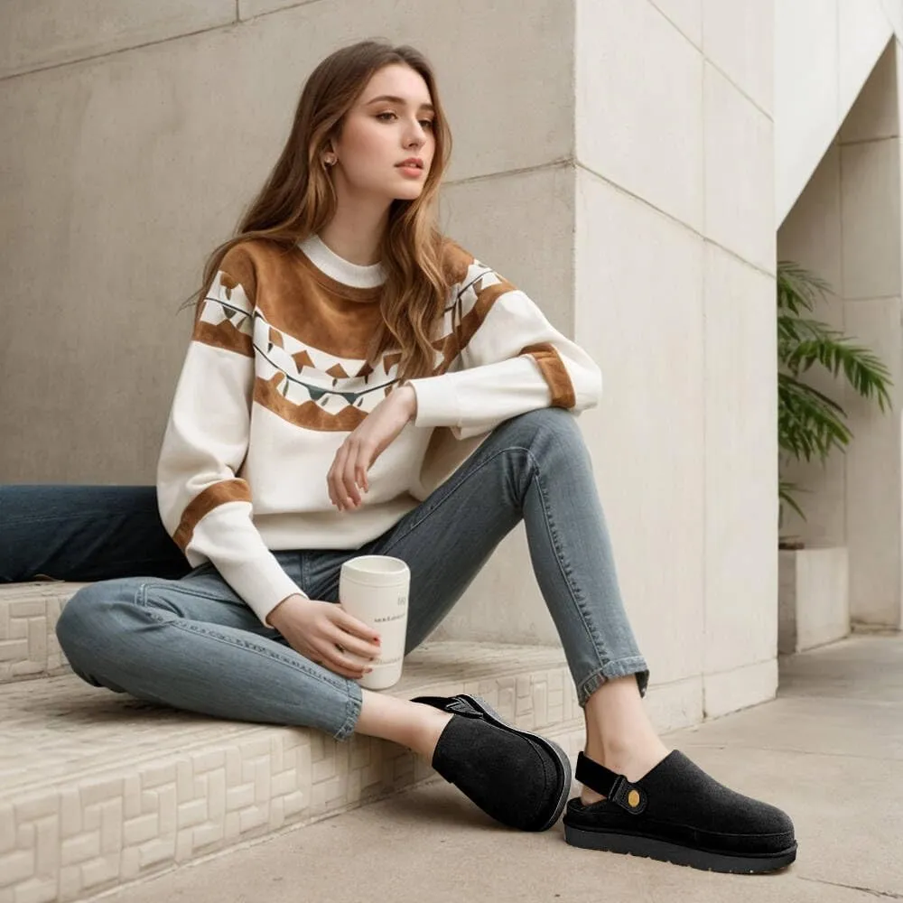 Clogs for Women Slippers Women's Platform Mules & Clogs with Strap Slip on Shoes Sandals Arch Support Adjustable