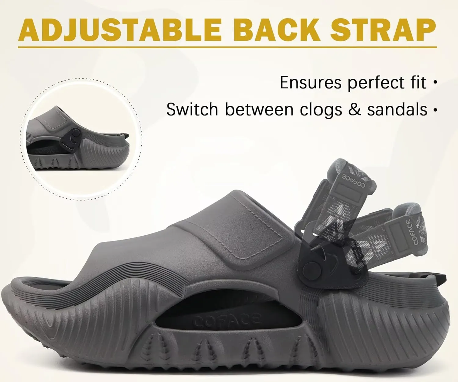 COFACE Mens Orthotic Clogs Orthopedic Mules for Men Recovery Sandals Man Plantar Fasciitis Summer Casual Size 7-15