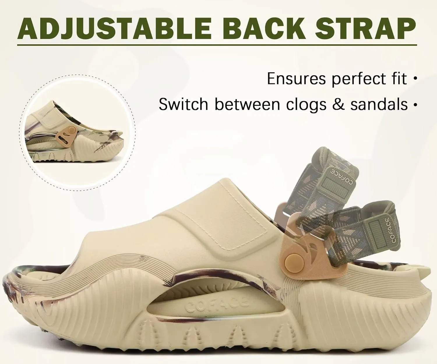 COFACE Mens Orthotic Clogs Orthopedic Mules for Men Recovery Sandals Man Plantar Fasciitis Summer Casual Size 7-15