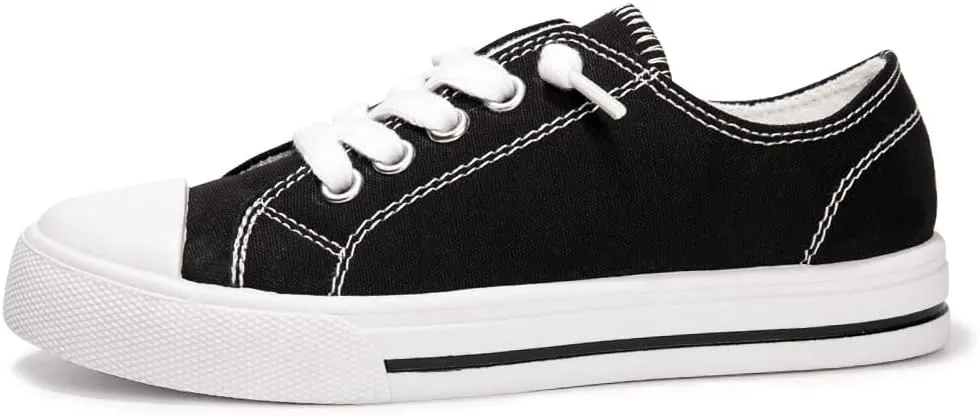 Colgo Boys Girls Sneakers Canvas Lace up Walking Shoes for Little Big Kids Size 11-6