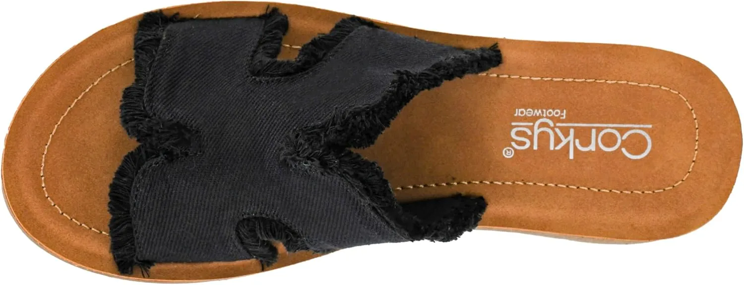 Corkys Footwear Hold Please 1-Inch Platform Sandals with Cushioned Foot-bed and Stylish 'H' Strap On Upper– Ultimate Comfort Meets Chic Design - Perfect For Everyday Wear