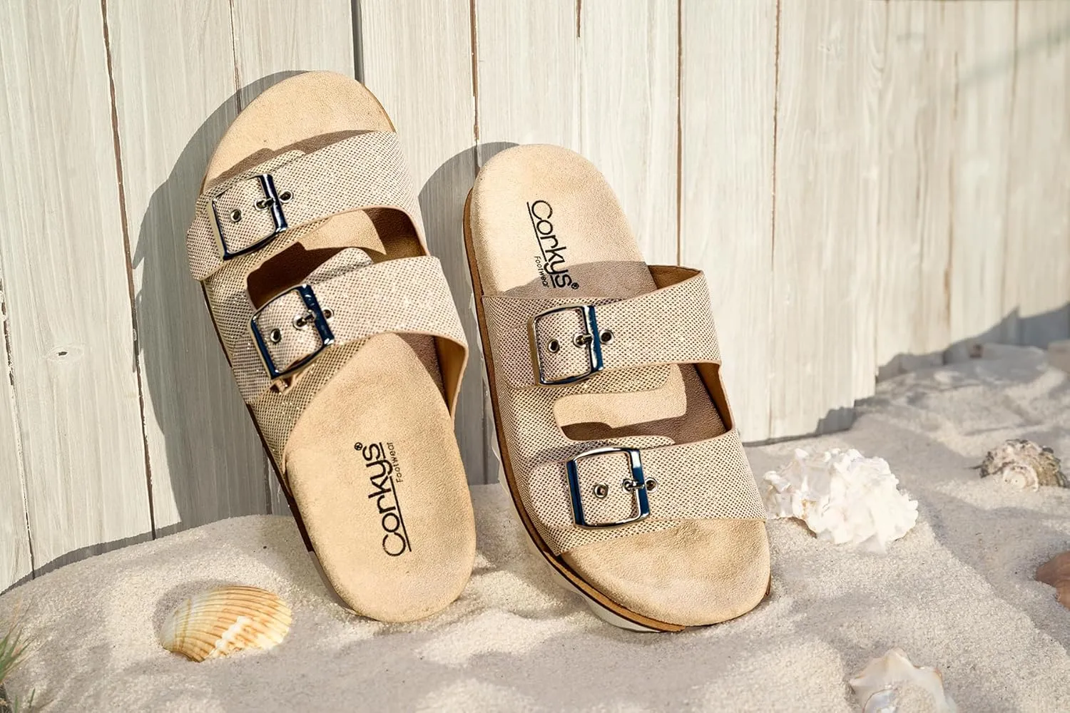 Corkys Footwear Women's Dash Sandals - Featuring Two Straps With Adjustable Buckles, A Soft Lined and Cushioned Insole, and All Day Wear - Chic and Trendy