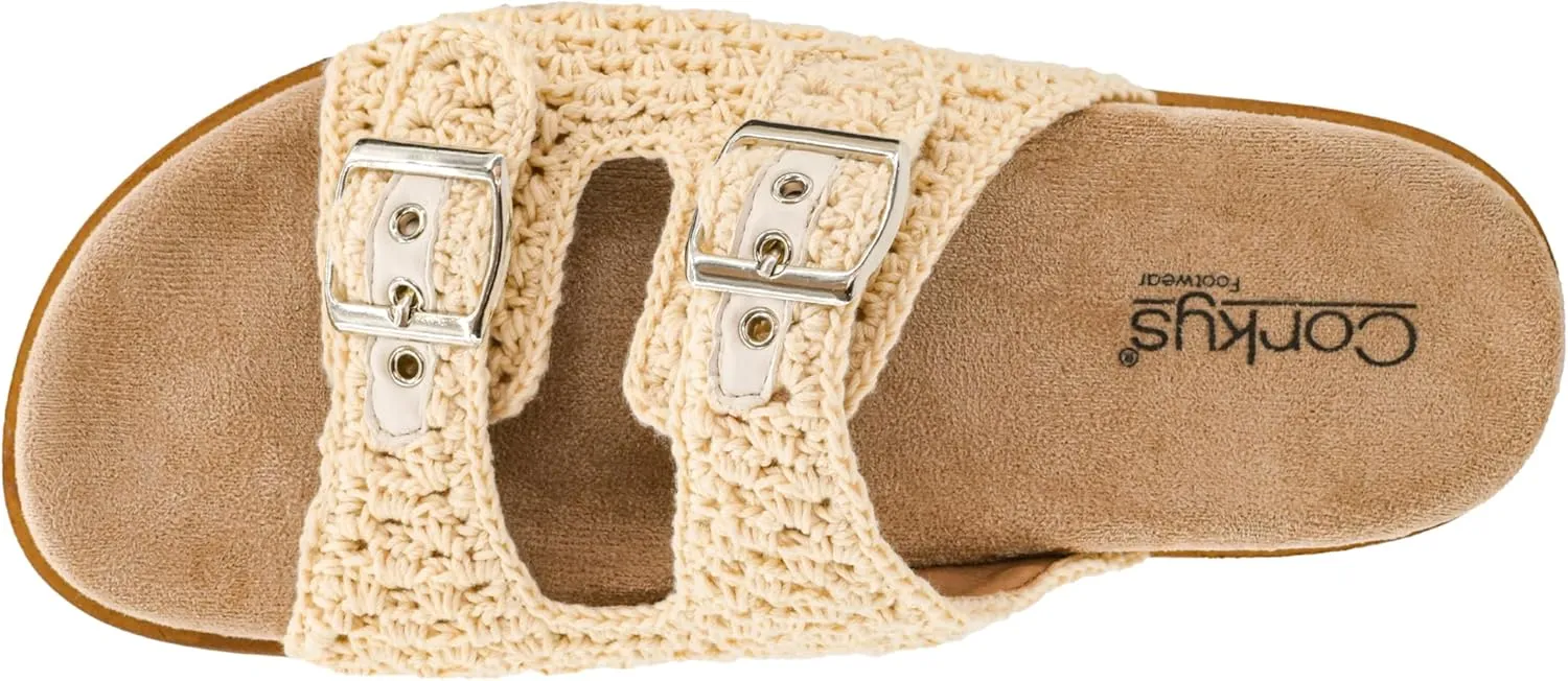 Corkys Footwear Women's Dash Sandals - Featuring Two Straps With Adjustable Buckles, A Soft Lined and Cushioned Insole, and All Day Wear - Chic and Trendy
