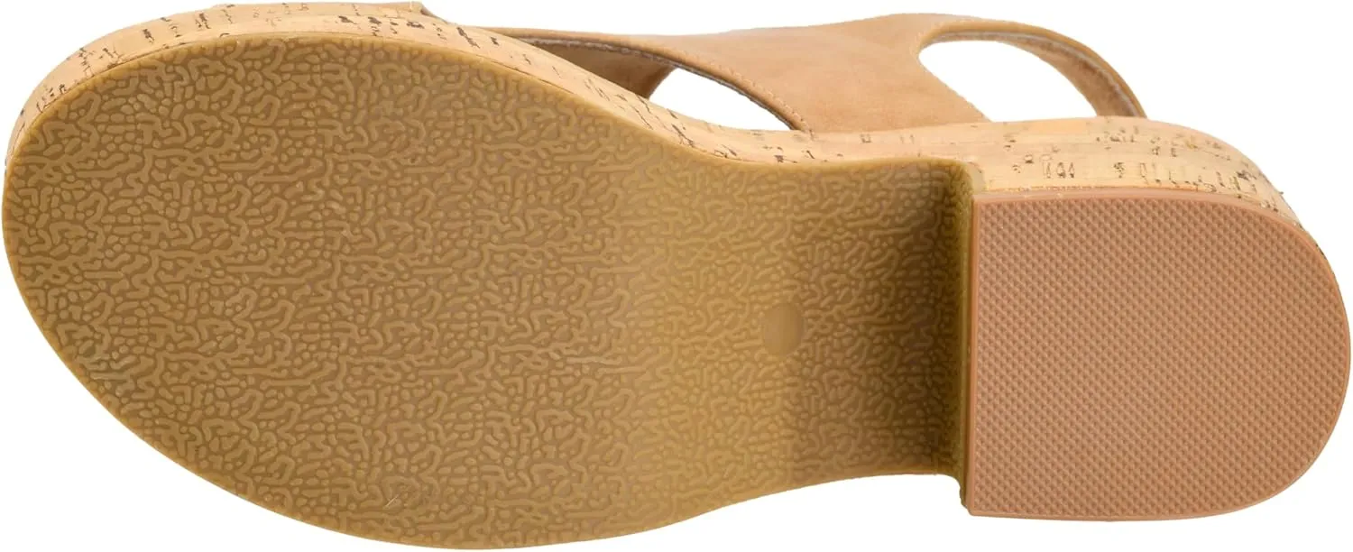Corkys Footwear Women's Miss Carley Platform Sandal, 3 Inch Heel, Trendy And Comfortable Peep Toe with Adjustable Hook and Loop Strap, Year Round Wear