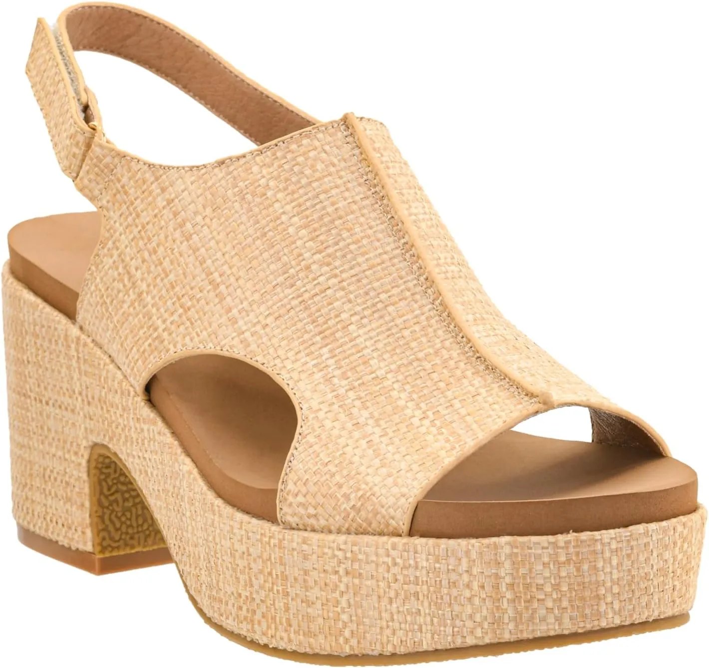 Corkys Footwear Women's Miss Carley Platform Sandal, 3 Inch Heel, Trendy And Comfortable Peep Toe with Adjustable Hook and Loop Strap, Year Round Wear