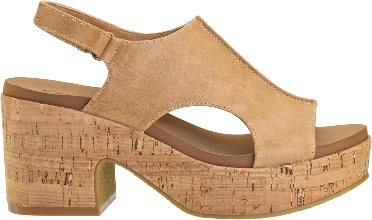 Corkys Footwear Women's Miss Carley Platform Sandal, 3 Inch Heel, Trendy And Comfortable Peep Toe with Adjustable Hook and Loop Strap, Year Round Wear