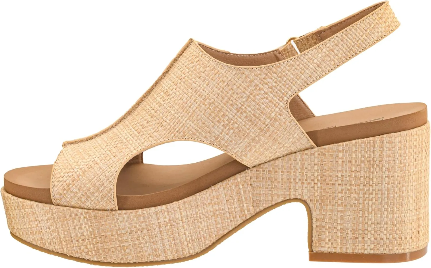 Corkys Footwear Women's Miss Carley Platform Sandal, 3 Inch Heel, Trendy And Comfortable Peep Toe with Adjustable Hook and Loop Strap, Year Round Wear