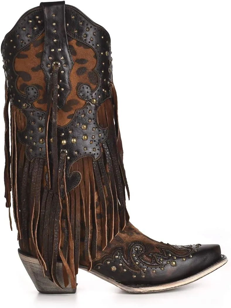 Corral Boot Company Womens Honey Goat Overlay Boot