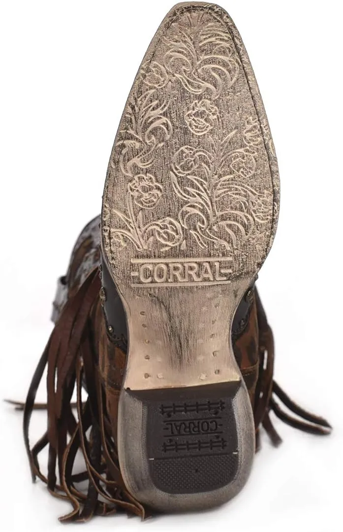 Corral Boot Company Womens Honey Goat Overlay Boot