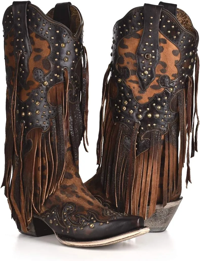 Corral Boot Company Womens Honey Goat Overlay Boot