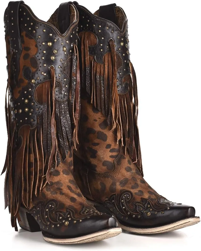 Corral Boot Company Womens Honey Goat Overlay Boot
