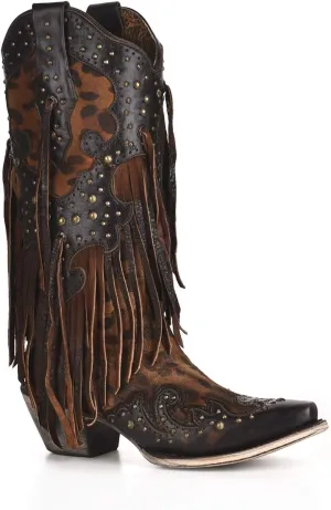 Corral Boot Company Womens Honey Goat Overlay Boot