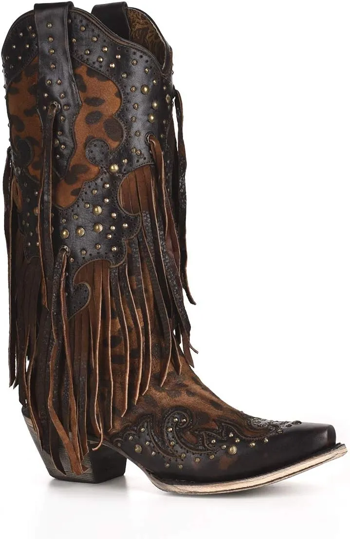 Corral Boot Company Womens Honey Goat Overlay Boot