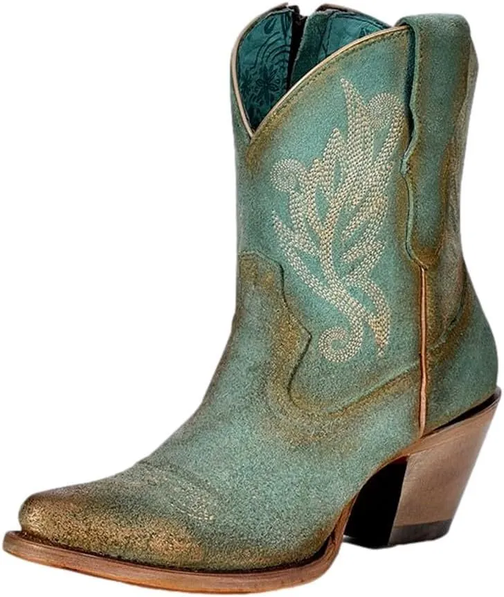 Corral Western Boots Womens Embroidery Leather Ankle Mint A4256