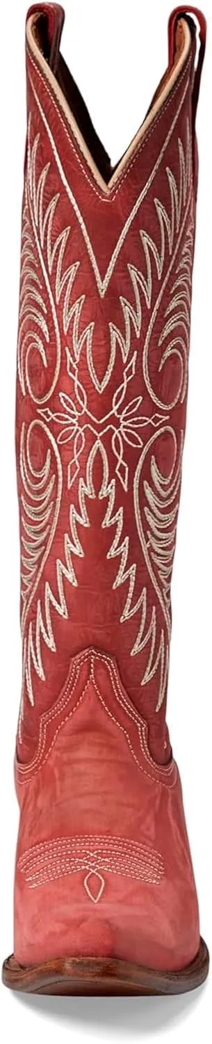 CORRAL Women's Circle G Embroidery Urban Western Outdoor Cowgirl Style Snip Toe Knee-High Pig Lining Cowhide Leather Boots