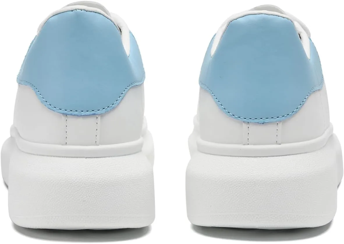 COVS Platform White Sneakers for Women, Women's Fashion Sneakers, Leather Sneakers for Women Unisex Height Increase Shoes