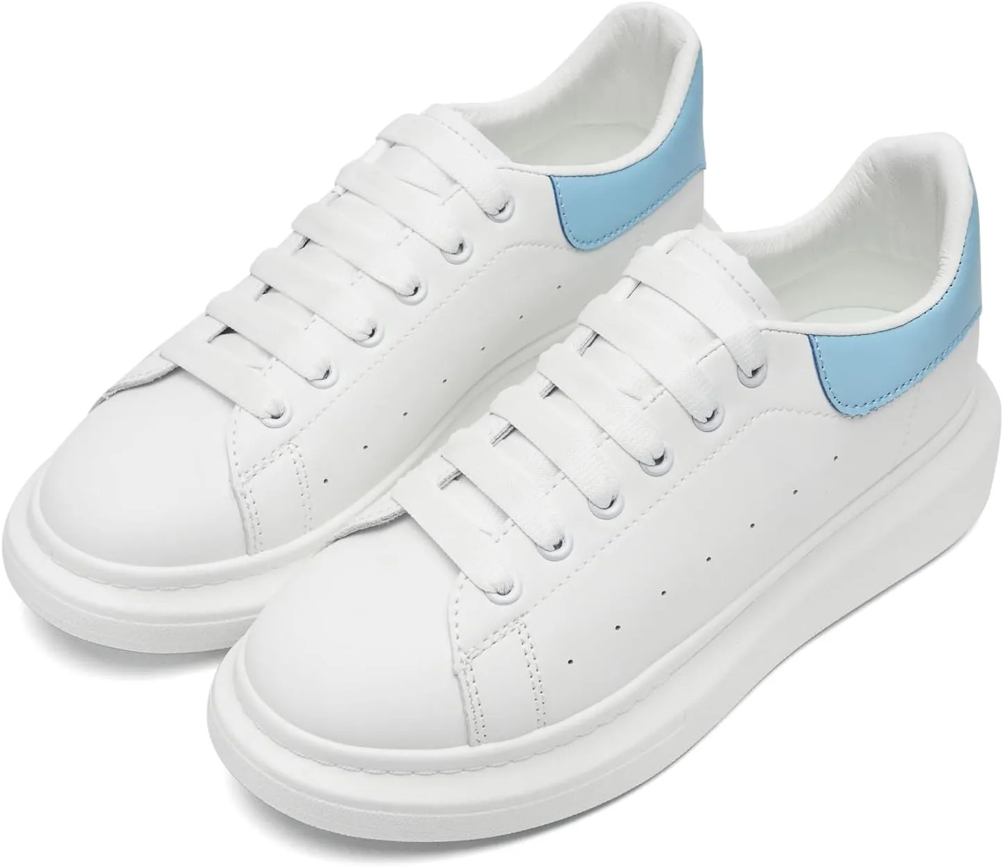 COVS Platform White Sneakers for Women, Women's Fashion Sneakers, Leather Sneakers for Women Unisex Height Increase Shoes