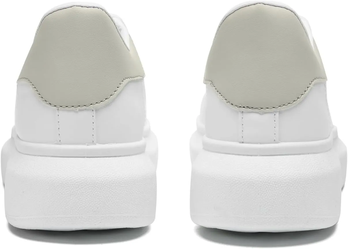 COVS Platform White Sneakers for Women, Women's Fashion Sneakers, Leather Sneakers for Women Unisex Height Increase Shoes
