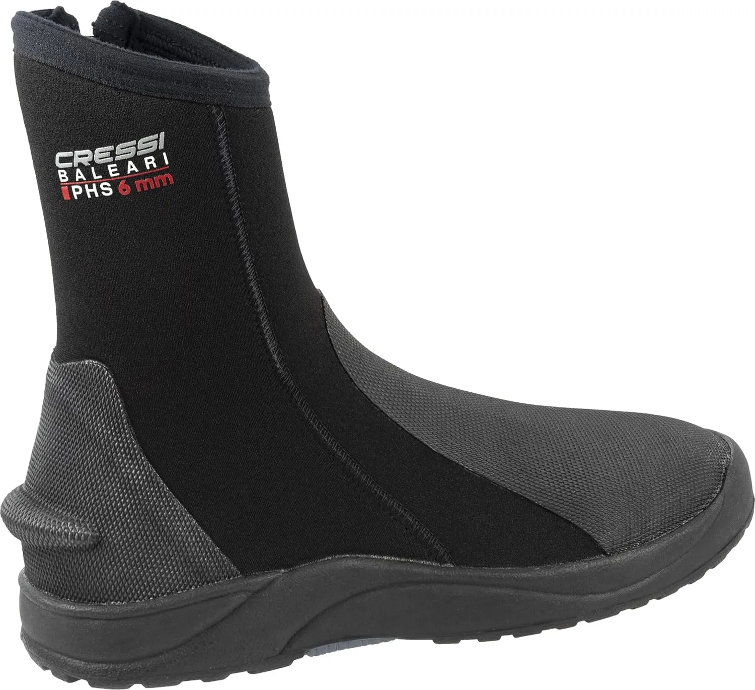 Cressi 6mm Neoprene Adult Hard Sole Boots - for Water Sports: Scuba Diving, Snorkeling - Baleari PHS: Designed in Italy