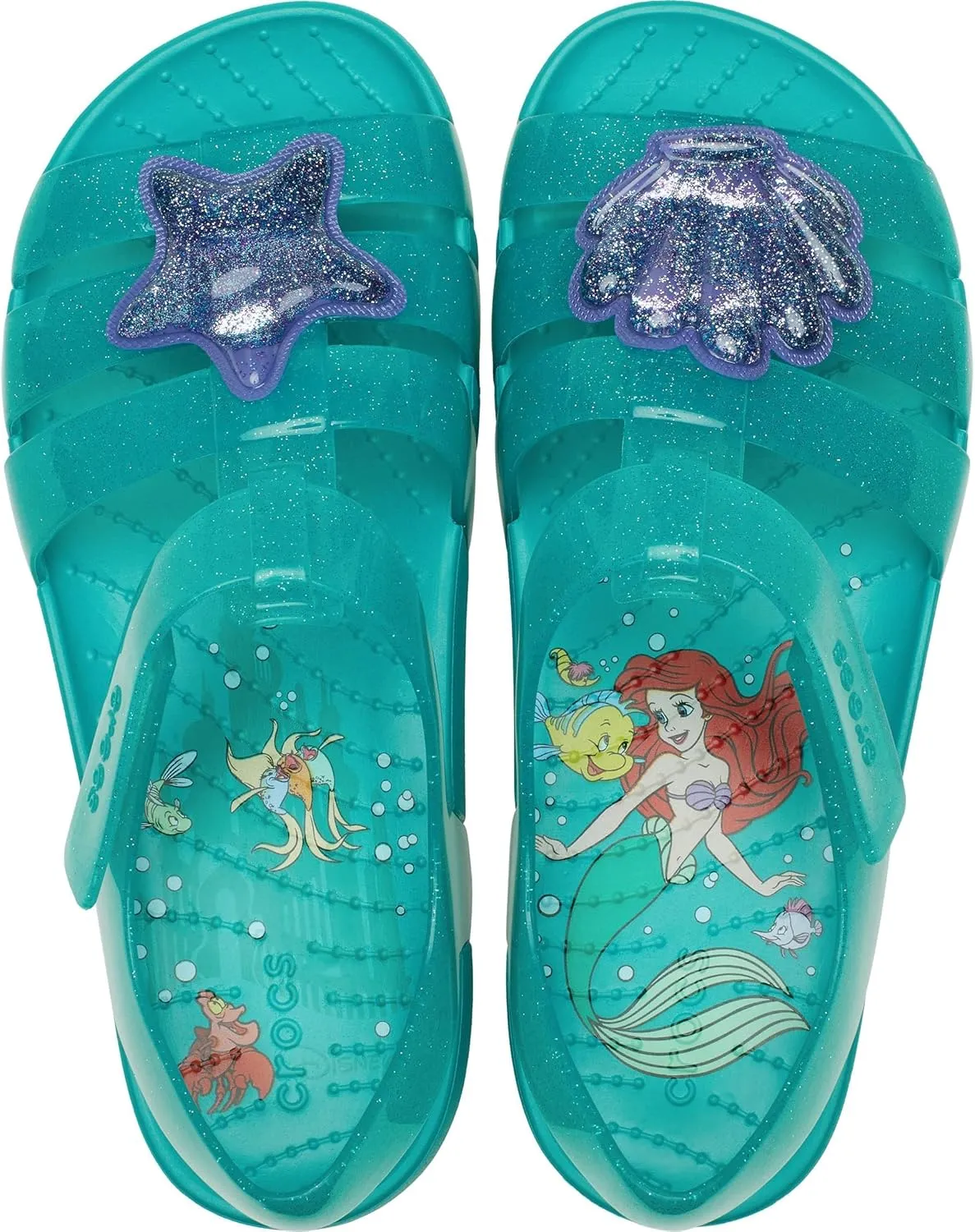Crocs Disney Princess Isabella Glitter Sandals (Little Kid/Big Kid)