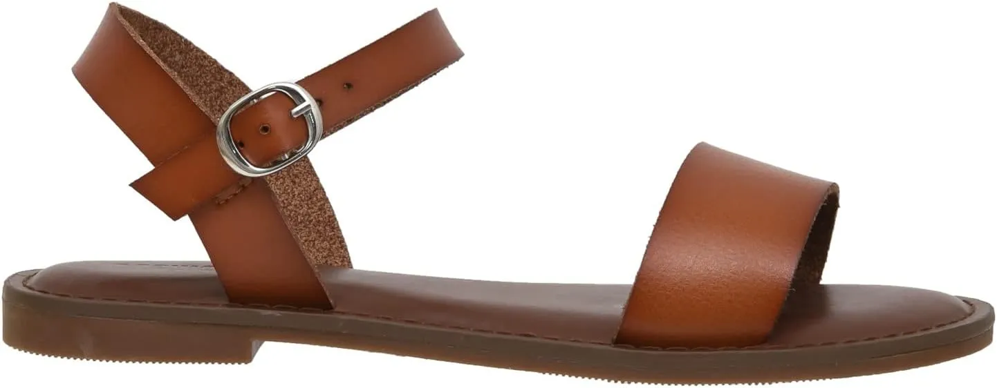 CUSHIONAIRE Women's Clara One Band Ankle Strap Sandal  Memory Foam, Wide Widths Available