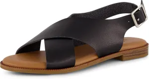 CUSHIONAIRE Women's Lake cross band sandal  Memory Foam