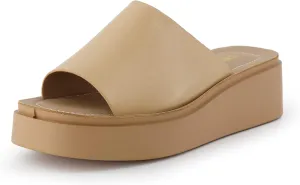 CUSHIONAIRE Women's Play one band platform sandal with  Memory Foam