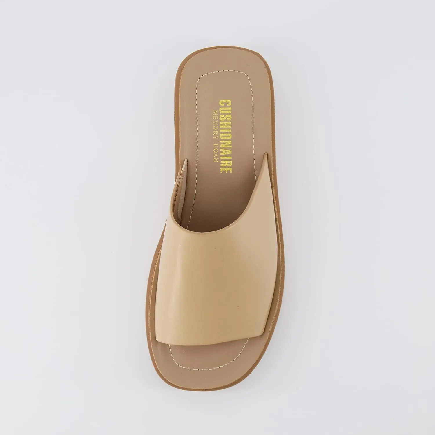 CUSHIONAIRE Women's Play one band platform sandal with  Memory Foam