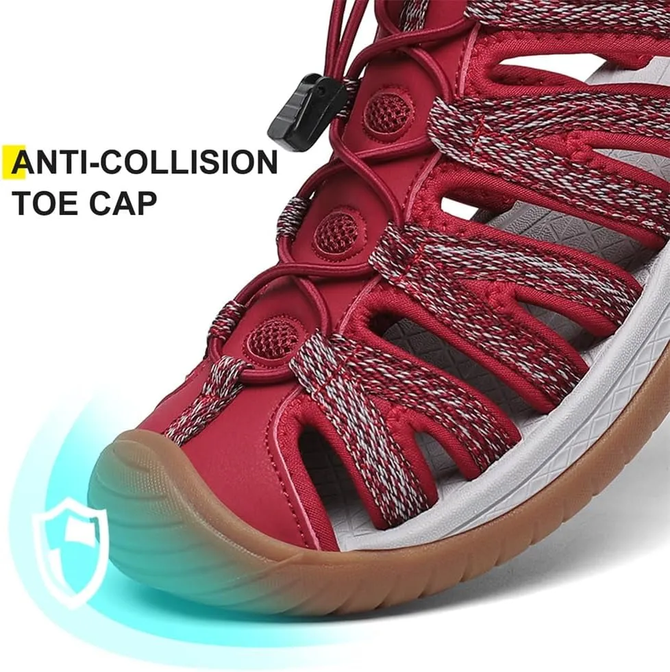 Dannto Women's Closed Toe Hiking Sandals Walking Water Sandal Comfort Athletic Sport Outdoor Sandals