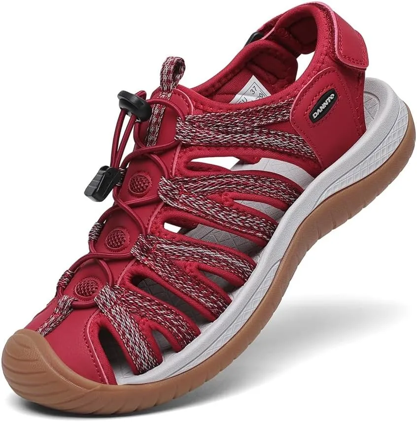 Dannto Women's Closed Toe Hiking Sandals Walking Water Sandal Comfort Athletic Sport Outdoor Sandals
