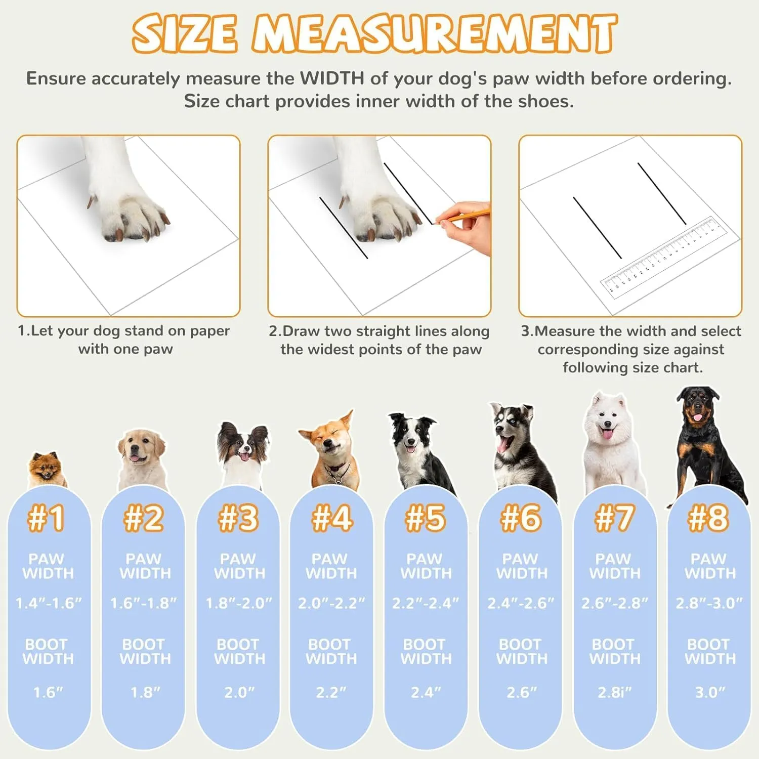 Dog Shoes for Large Small Medium Dogs, Dog Shoes for Summer Hot Pavement, Dog Boots & Paw Protectors Anti-Slip Waterproof for Outdoor Hiking Hardwood Floor Snow with Reflective Straps Size 8