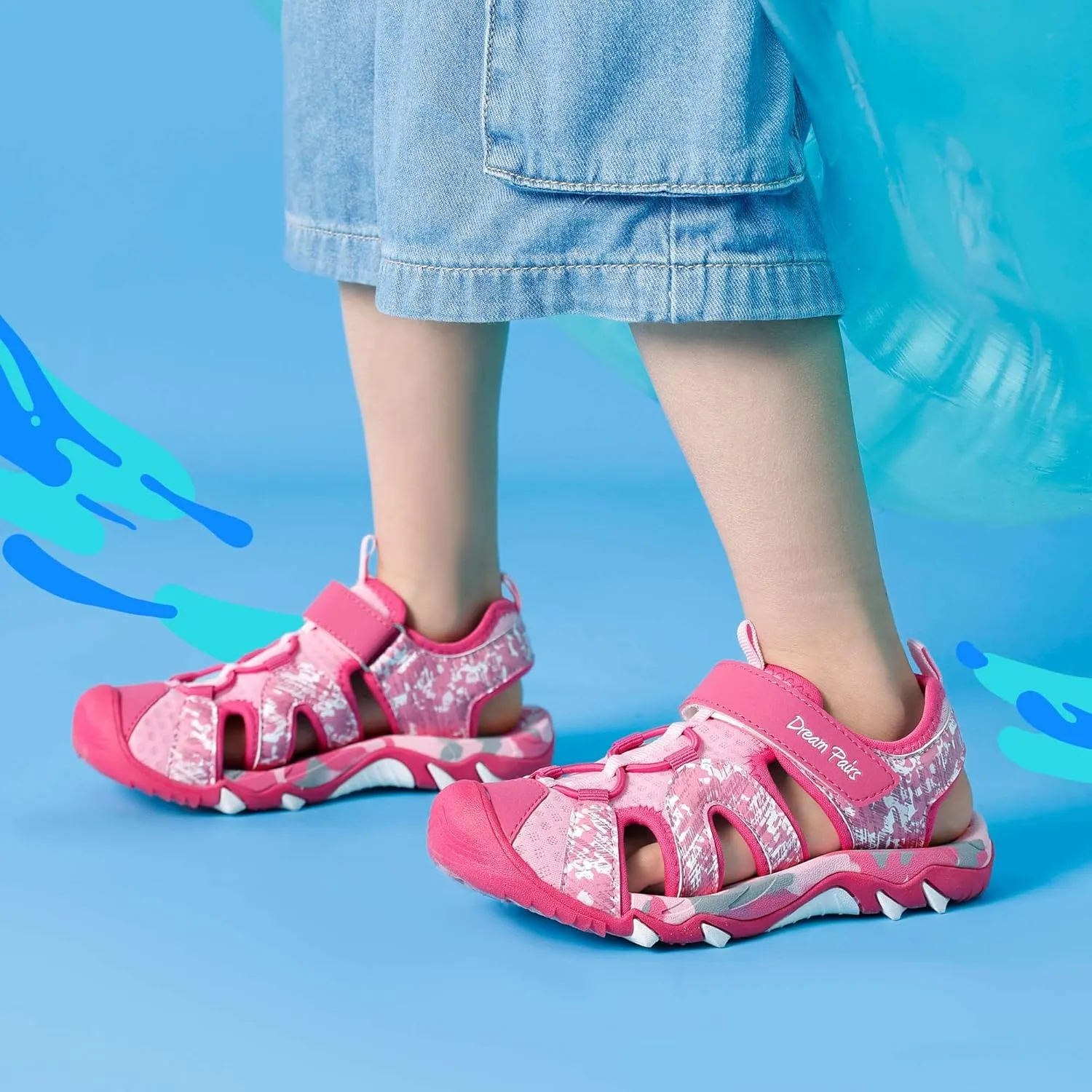 DREAM PAIRS Boys Girls Summer Outdoor Athletic Sport Sandals for Little/Big Kid
