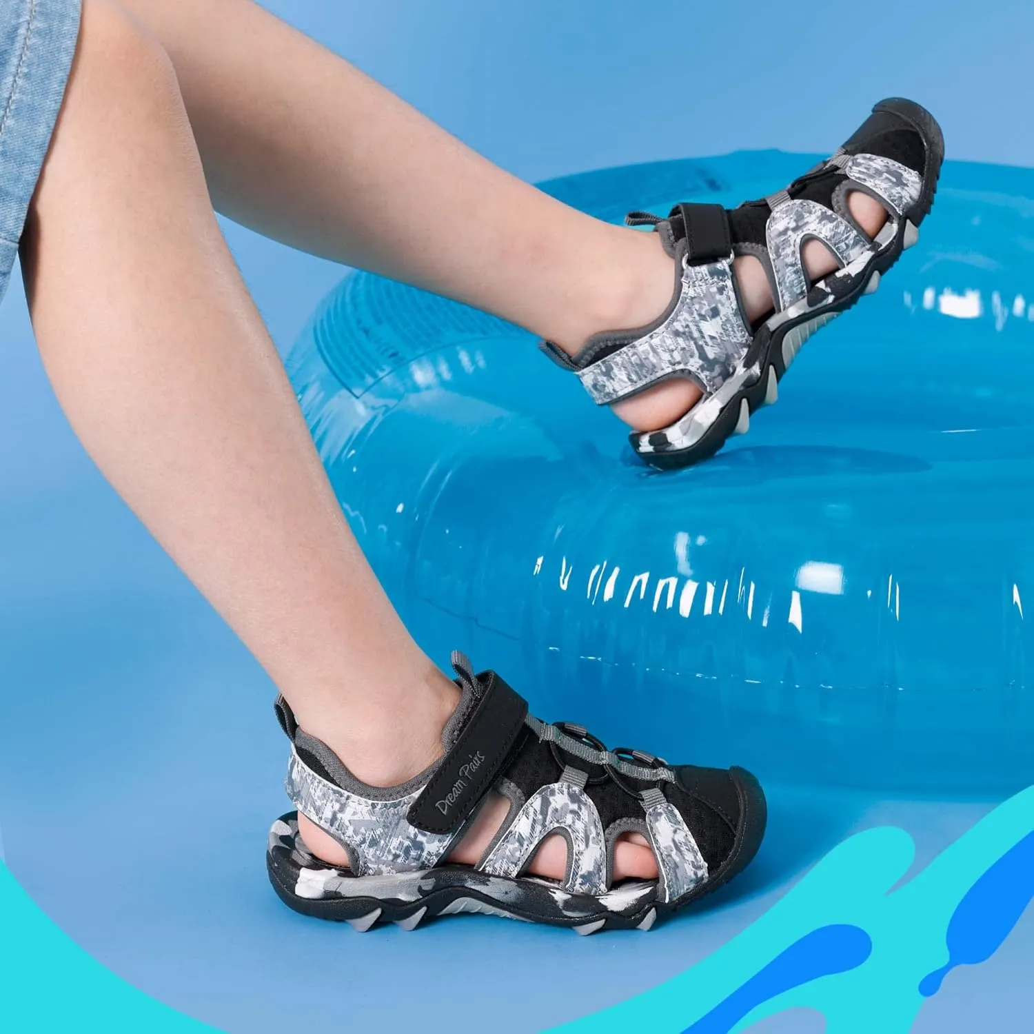 DREAM PAIRS Boys Girls Summer Outdoor Athletic Sport Sandals for Little/Big Kid