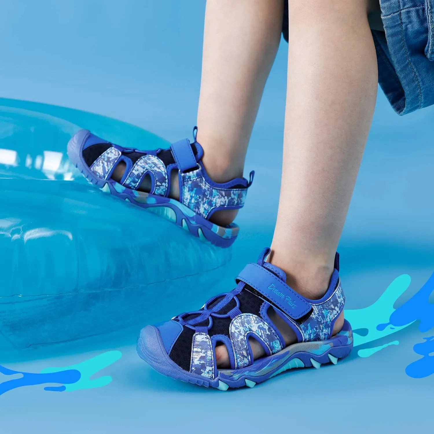 DREAM PAIRS Boys Girls Summer Outdoor Athletic Sport Sandals for Little/Big Kid