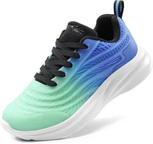 DREAM PAIRS Girls Boys Shoes Kids Tennis Sparkle Glitter Lace up Athletic Running Sneakers