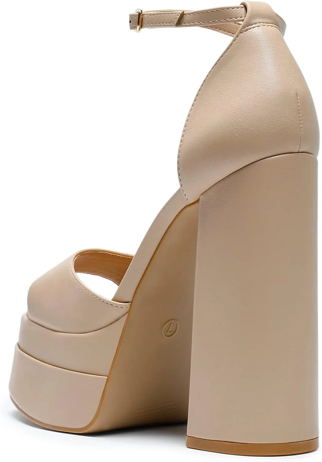 DREAM PAIRS High Heels Chunky Block Platform Heels for Women Ankle Strap Sexy Open Square Toe Heels Dressy Pumps Sandals
