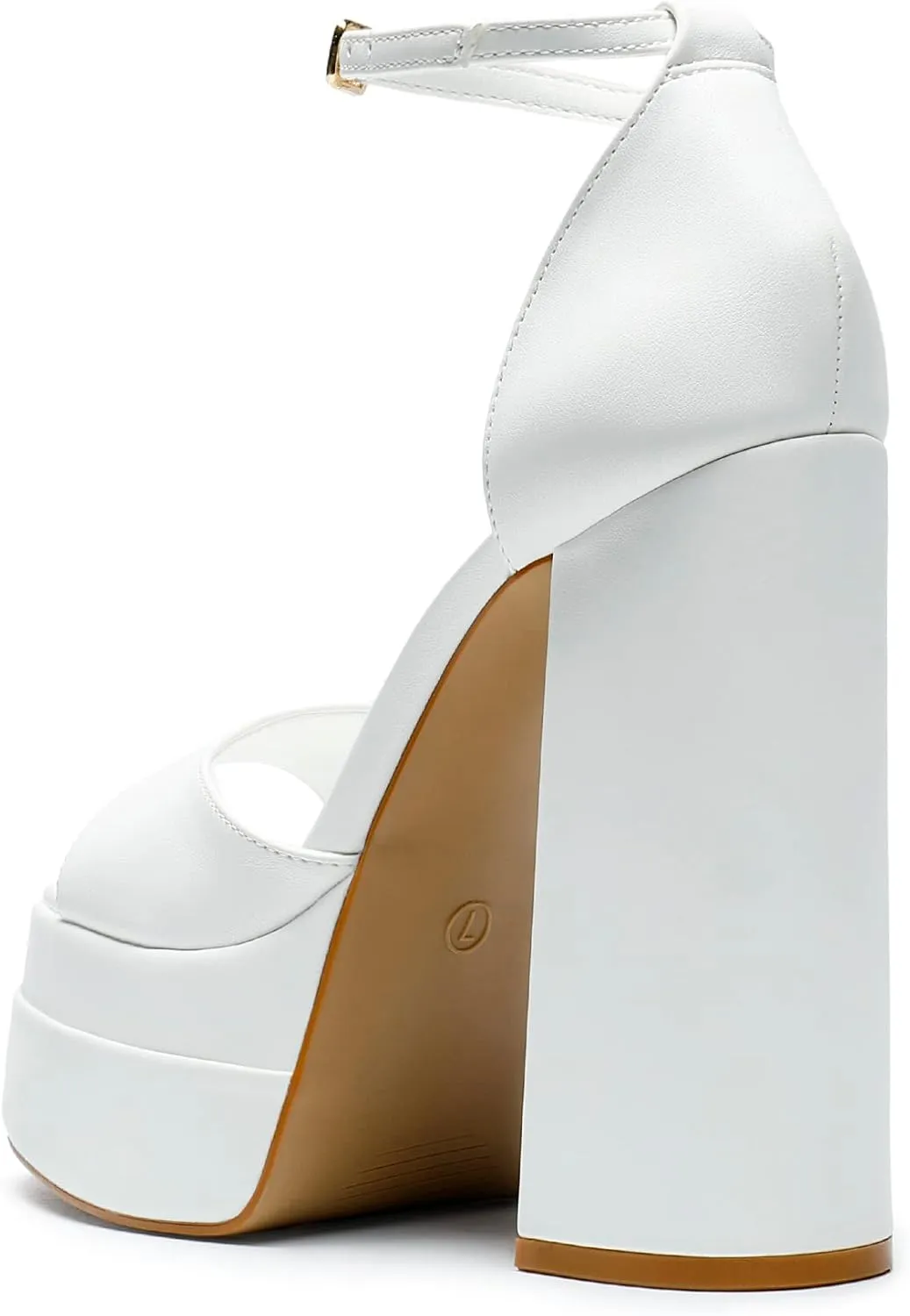DREAM PAIRS High Heels Chunky Block Platform Heels for Women Ankle Strap Sexy Open Square Toe Heels Dressy Pumps Sandals