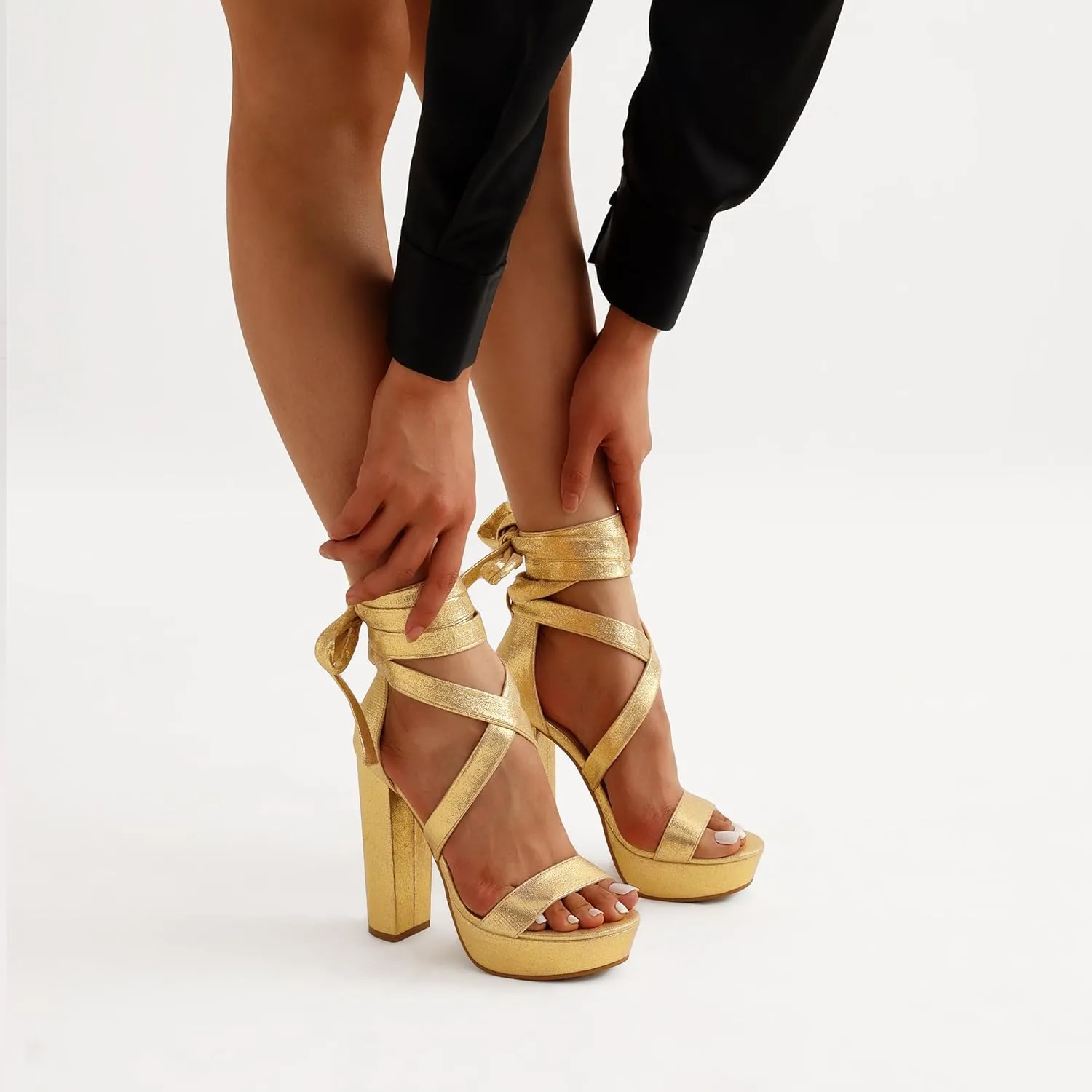 DREAM PAIRS High Heels Chunky Block Platform Heels for Women Strappy Gladiator Sexy Open Toe Heels Dressy Pumps Sandals
