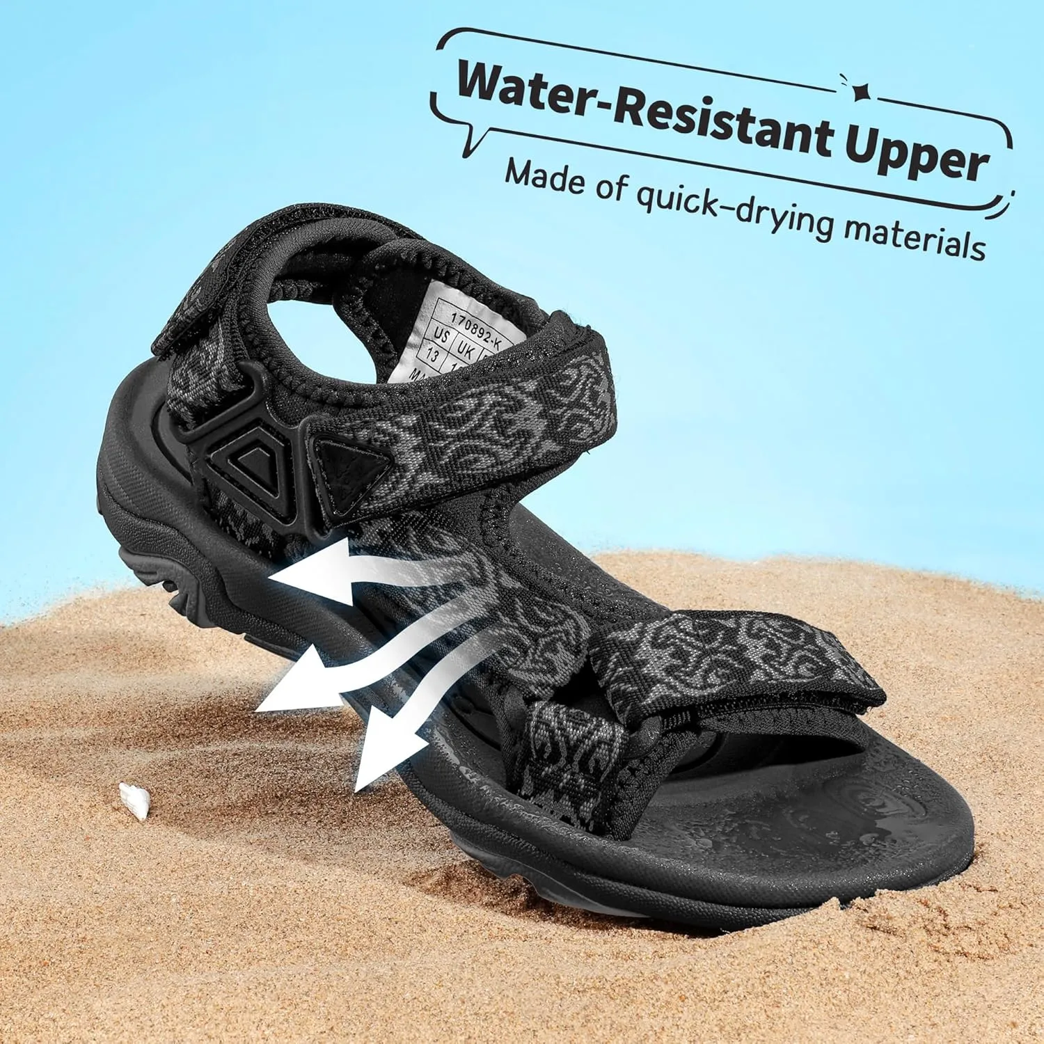 DREAM PAIRS Kids Adventurous Light-Weight Adjustable Straps Summer Sandals (Toddler/Little Kid/Big Kid)