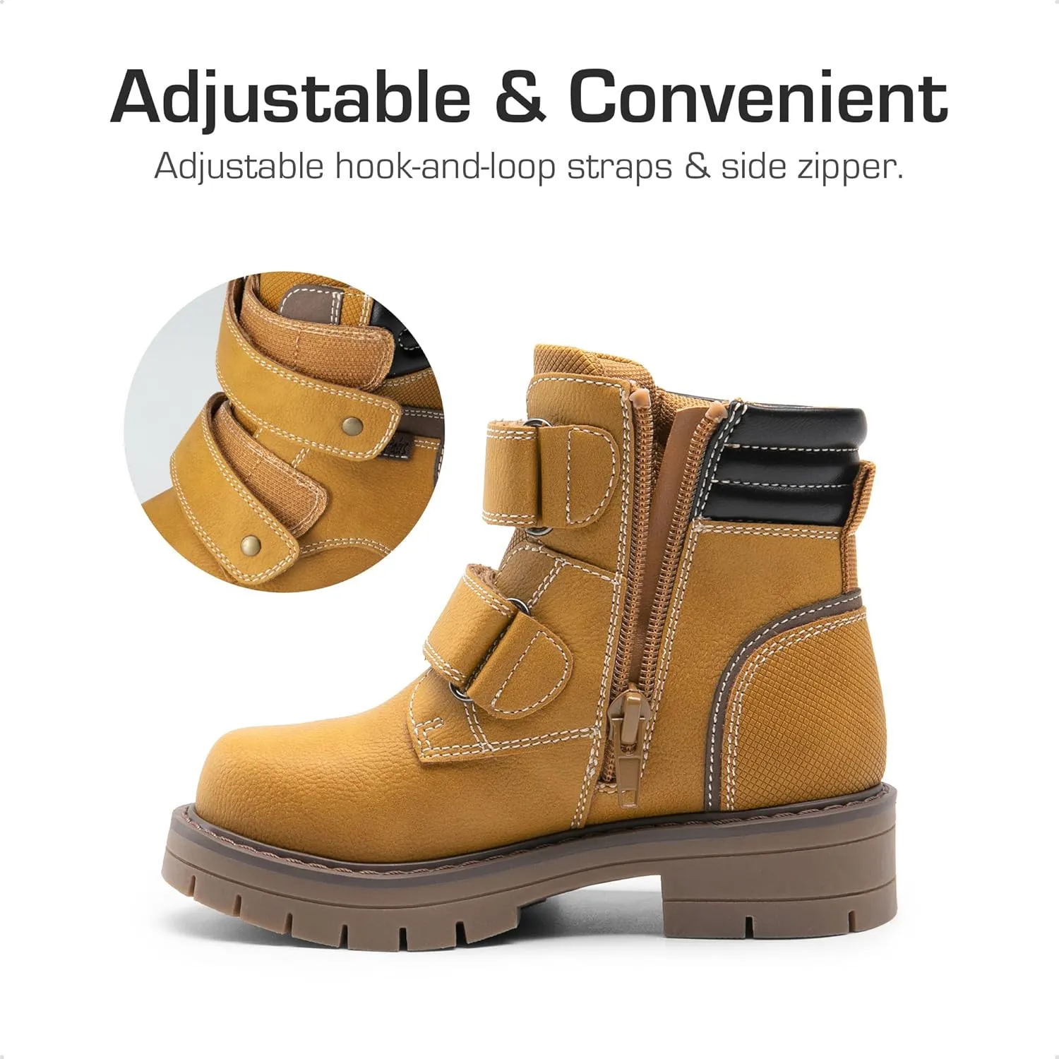 DREAM PAIRS Kids Ankle Boots Boys Girls Fashion Booties with Hook and Loop (Toddler/Little Kid)