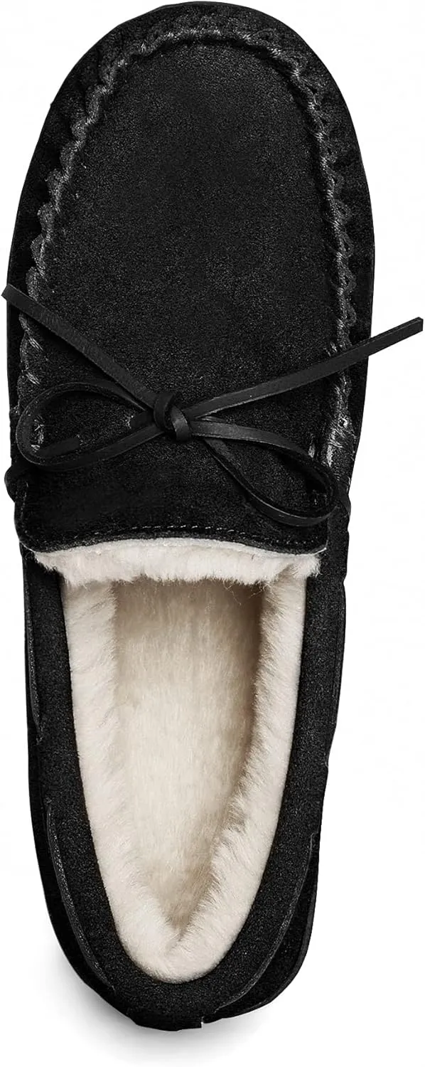 DREAM PAIRS Men's Moccasin Slippers Fuzzy Plush House Shoes Indoor Outdoor Fleece Lining Loafers