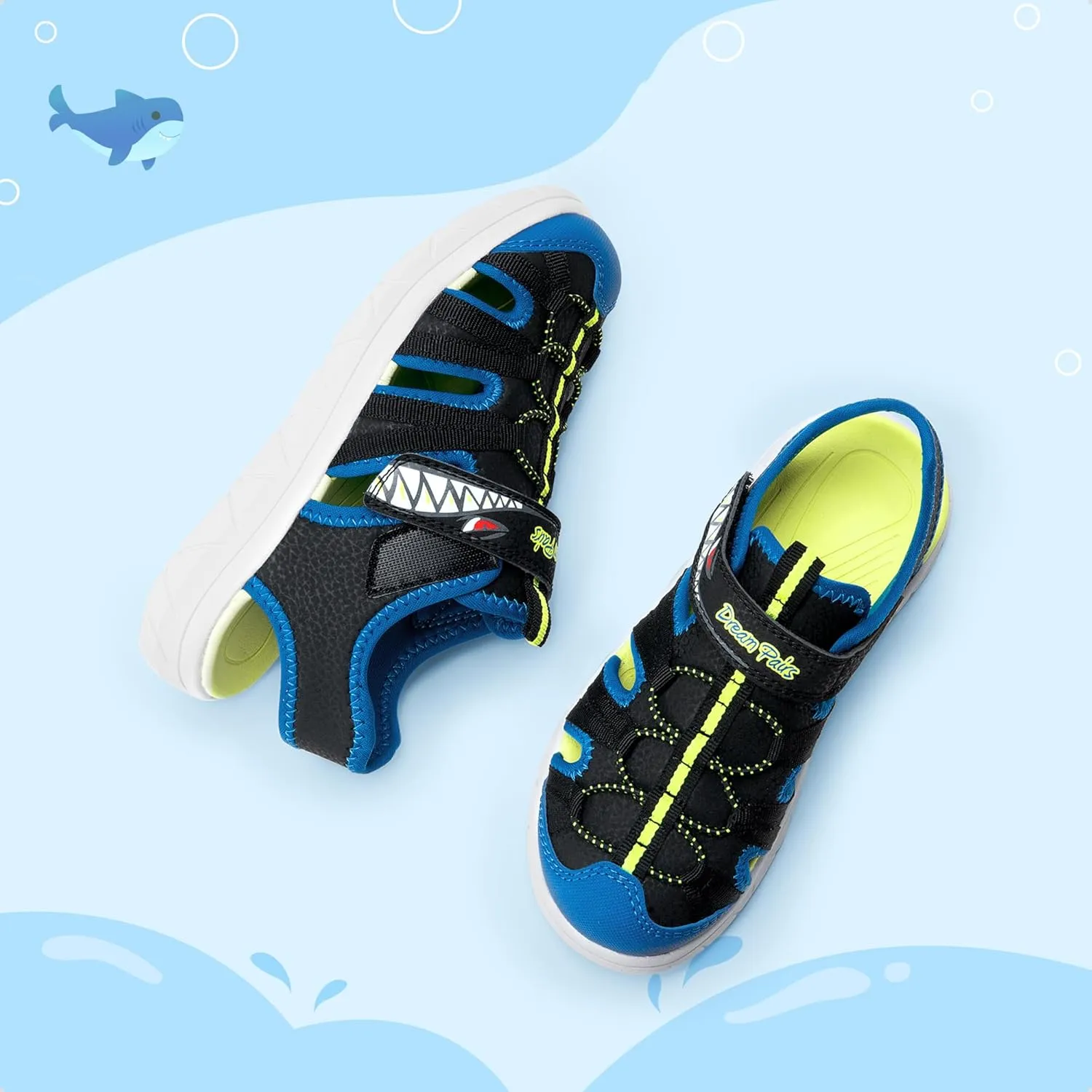 DREAM PAIRS Toddler Boys Girls Sport Sandals Cute Breathable Lightweight Outdoor Play Casual Closed Toe Hook and Loop for Toddlers & Little Kids