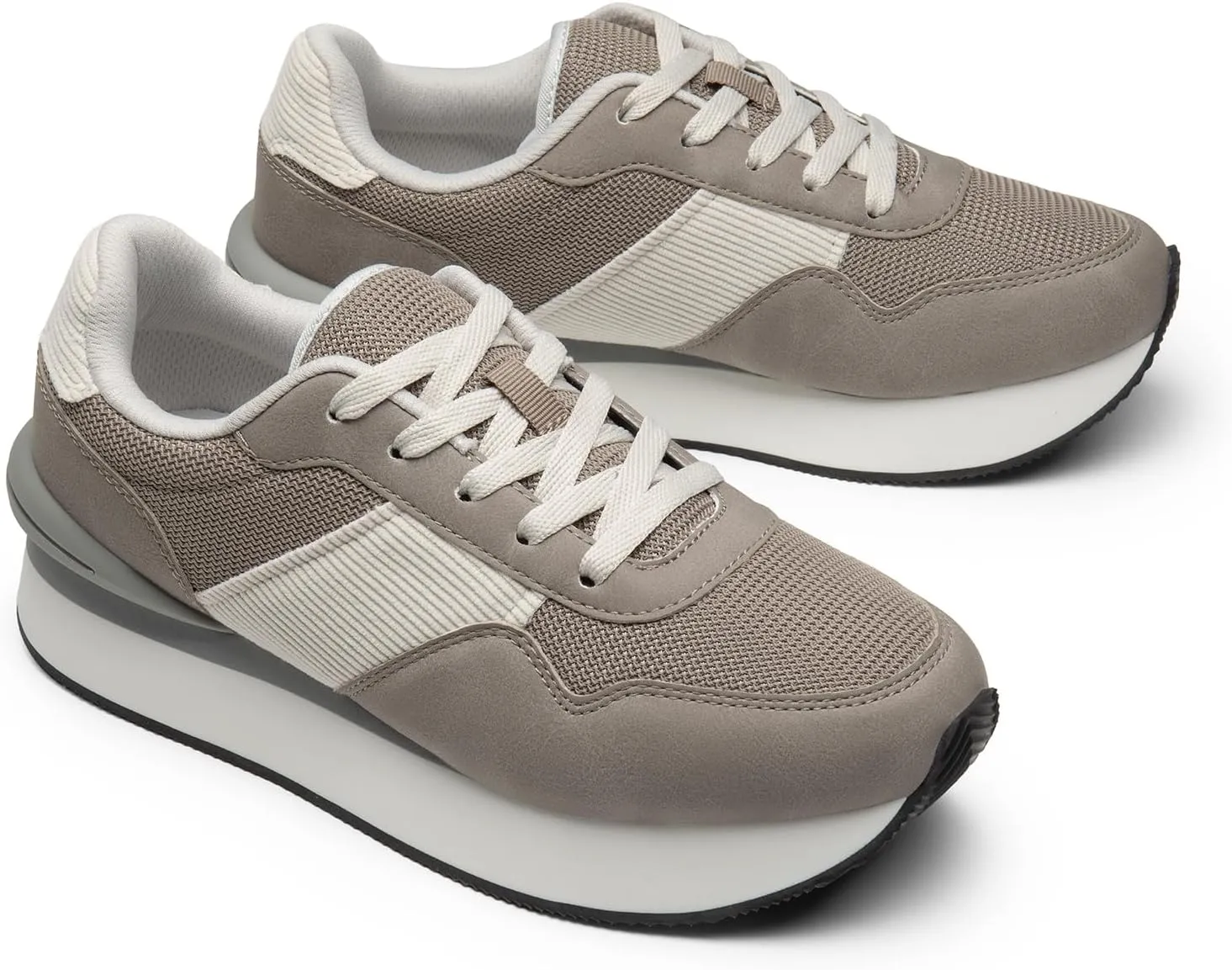 DREAM PAIRS Women Sneakers Tennis Ray Walking Platform Chunky Comfortable Lightweight Lace Up Casual Fashion Sneaker