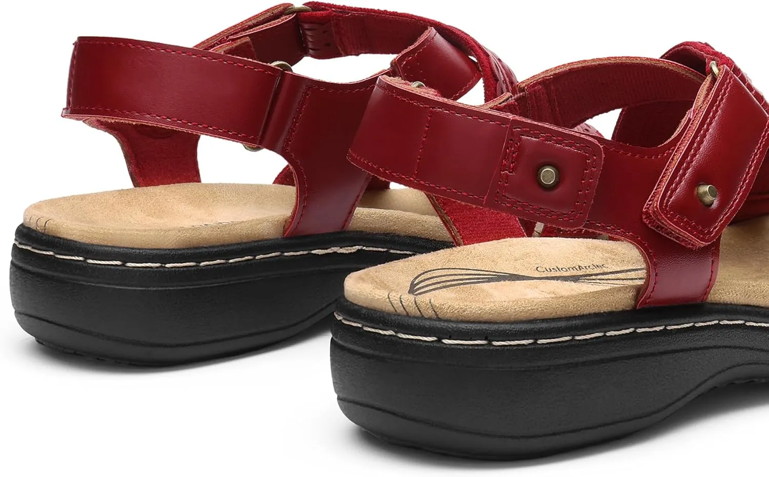 DREAM PAIRS Women's Arch Support Sandals Comfortable Open Toe Dress Flats Walking Sandals for Summer