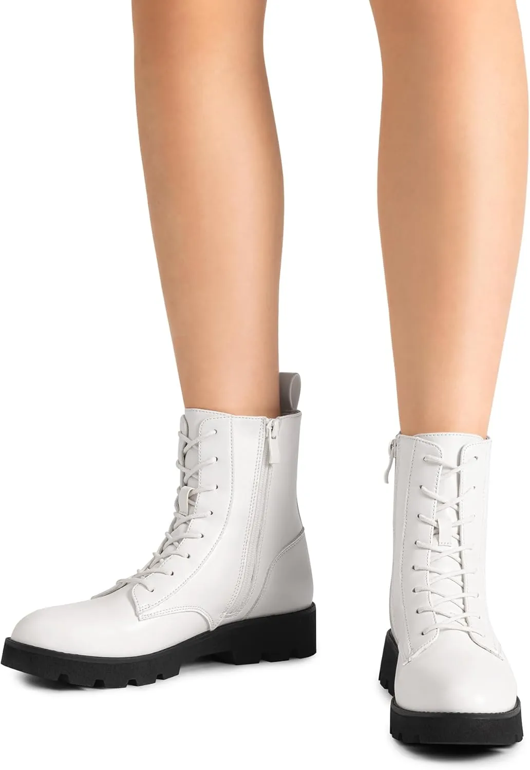 DREAM PAIRS Women's Combat Ankle Boots Lace up Lug Sole Fashion Booties Shoes