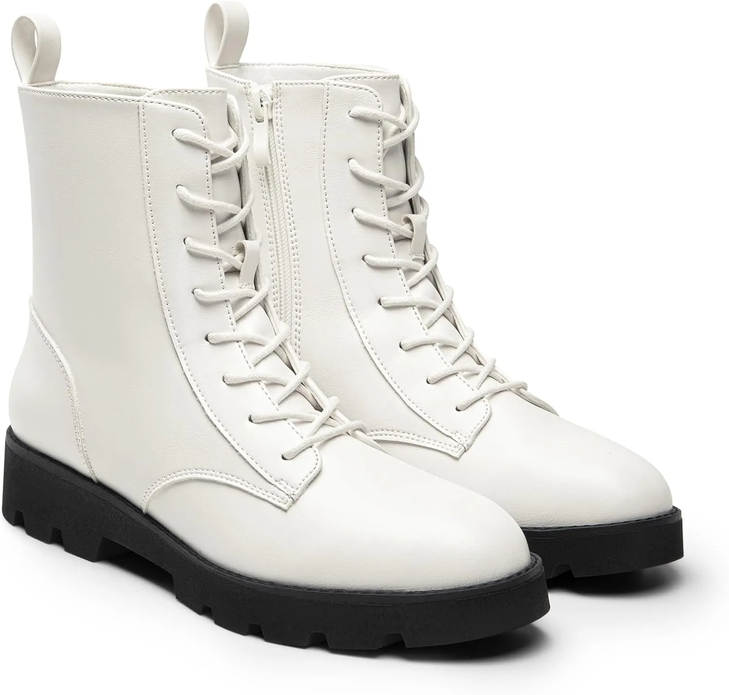 DREAM PAIRS Women's Combat Ankle Boots Lace up Lug Sole Fashion Booties Shoes