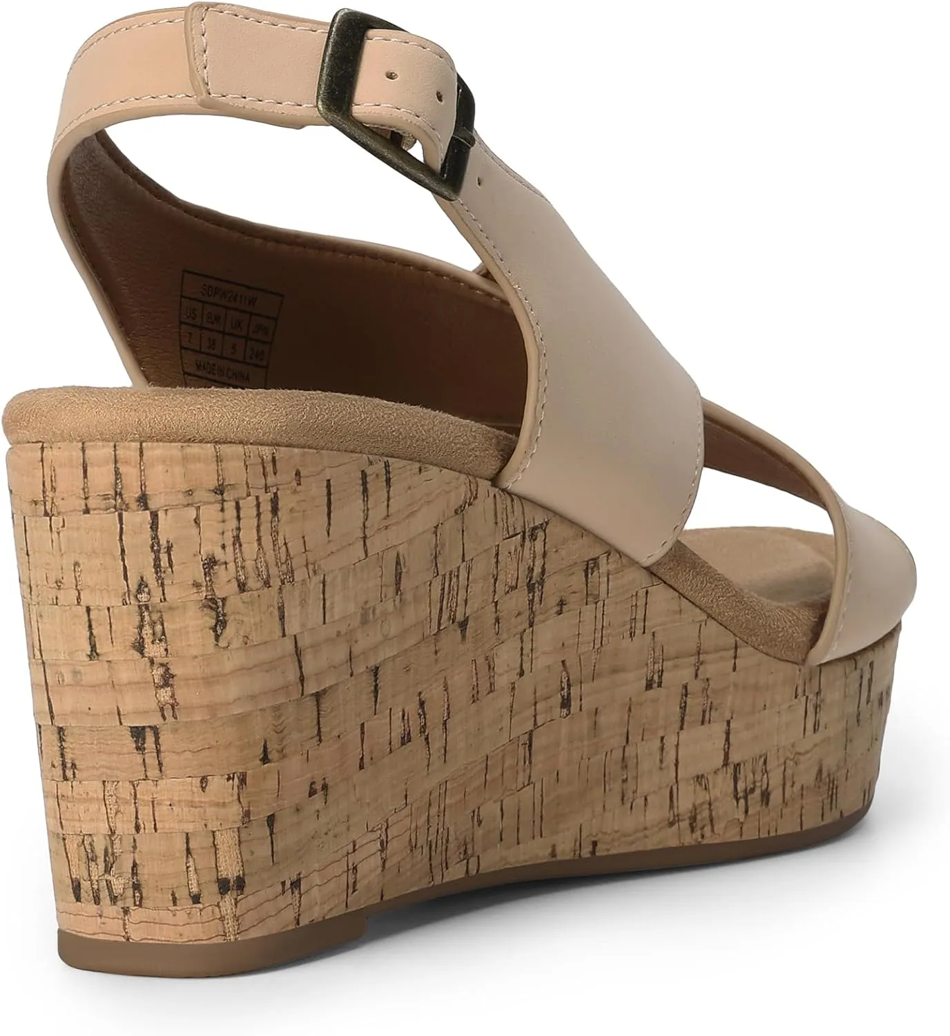 DREAM PAIRS Women's Comfortable Ankle Strap Platform Wedge Sandals for Women Casual Dressy Summer