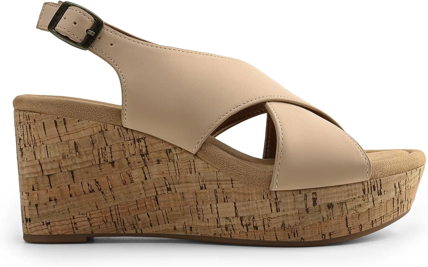 DREAM PAIRS Women's Comfortable Ankle Strap Platform Wedge Sandals for Women Casual Dressy Summer