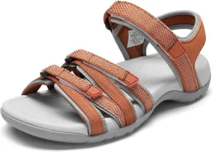 DREAM PAIRS Womens Comfortable Hiking Walking Sandal with Adjustable Hook and Loop Strap, Sports, Travel,Summer Beach Outdoor Light Weight Water Shoes
