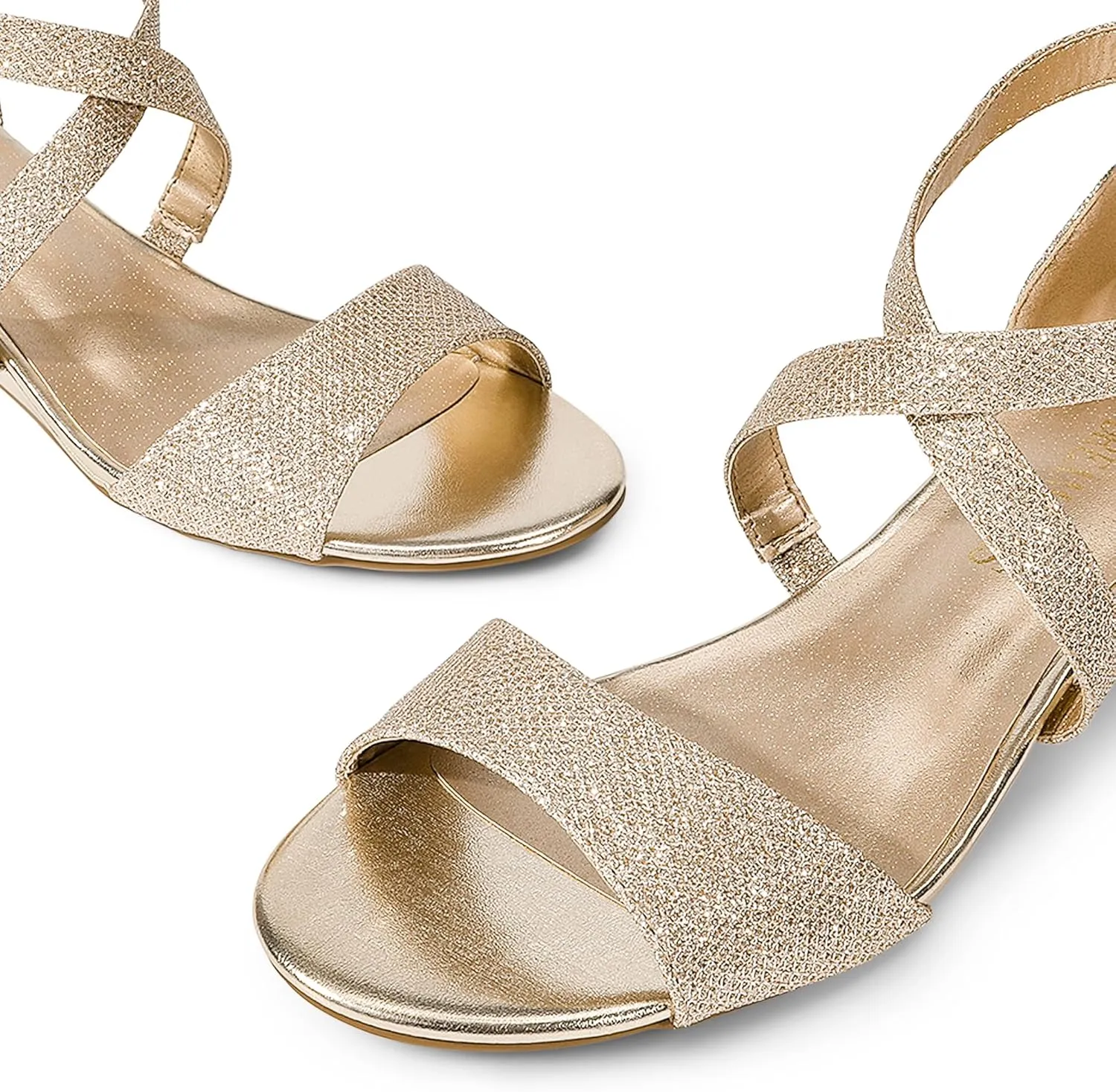 DREAM PAIRS Women's Low Wedge Sandals Ankle Strap Heel Sandal Open Toe Wide Dress Summer Shoes